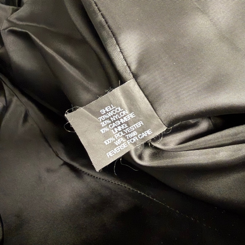 Anne Klein Womens Wool Cashmere Blend Single Breasted Coat Charcoal Grey Large - Picture 13 of 14